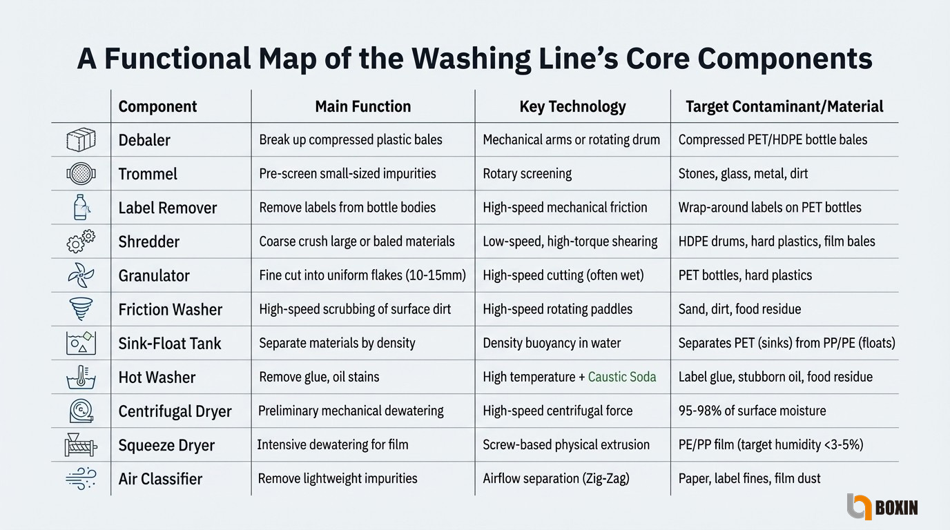 plastic washing line component function map plastic washing line component function map